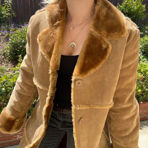 c0321 creamtan genuine leather duster